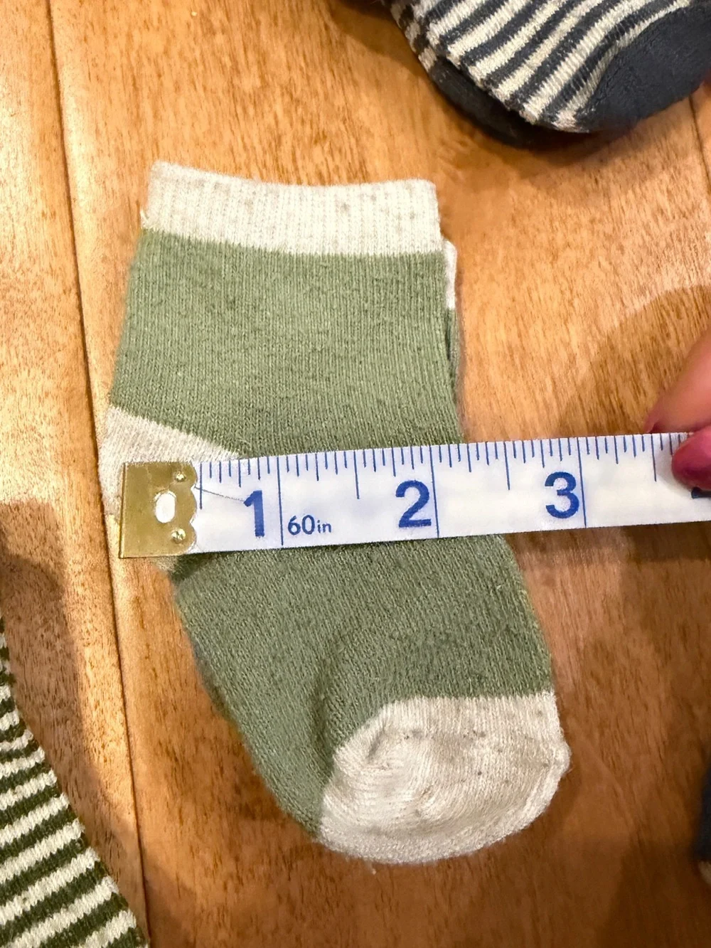 Baby Boy Socks Lot 7 Pairs 0-6 Months Woodland Stripes Green Blue Neutral